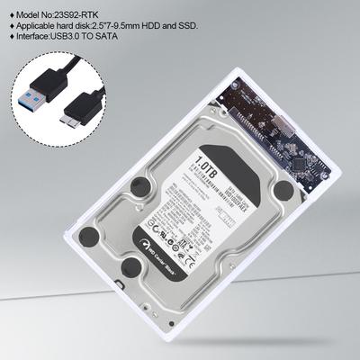 2.5 Inch SSD HDD Hard Drive Enclosure 6Gbps USB 3.0 To SATA Clear External Case Suport UASP Mobile External Housing Transparent