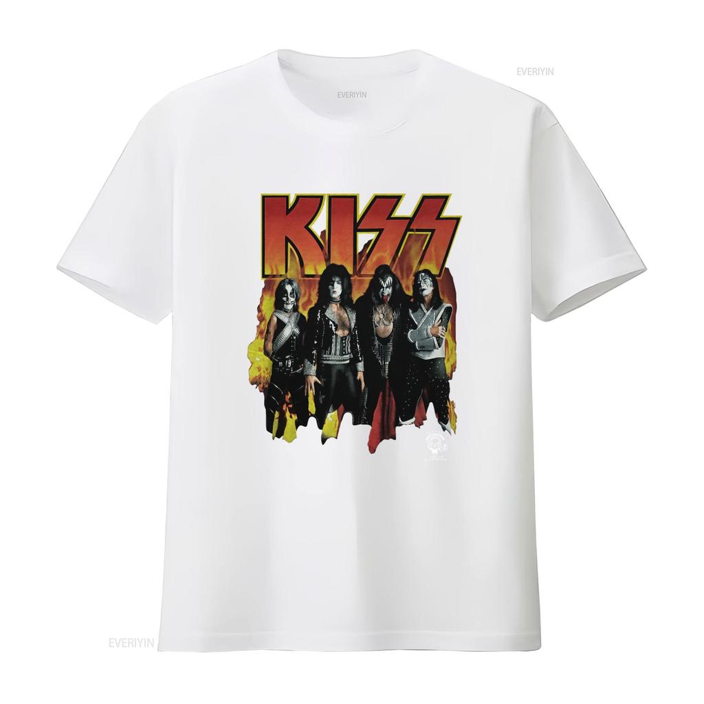 1996 Vintage Maglietta Band Kiss Taglia L Design Alive Worldwide Tour vintage Lavata Unisex Alla Moda Comoda uomo