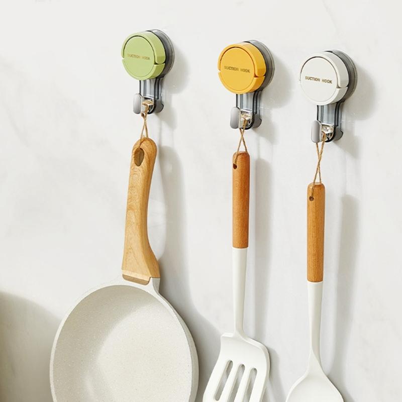 Removable Suction Cup Hook for Bathroom and Kitchen Strong Adhesive Towel Rack Waterproof Robe Coat Clothes Hanger