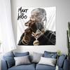 Raucheffekt Hip Hop Figur Wandbehang Schwarz Weiß Gold Schmuckdruck Polyester Wandteppich Schlafzimmer Wanddekoration