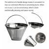 Stainless Steels Coffee Filter Fine Mesh Cone Shape Strainer Easy Cleaning Compatibles with Various Brewing Accessories