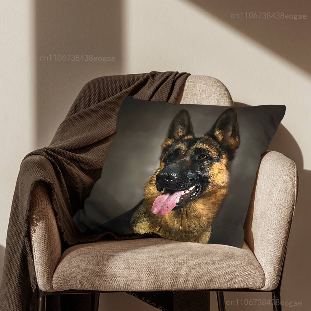 Stylový povlak na polštář s německým ovčákem Potah na polštář na pohovku do obývacího pokoje Vhodný pro dekoraci a ochranu domácí ložnice