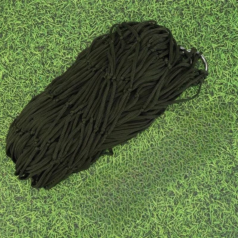 Durable Thickened Nylon Outdoor Hammock - Multifunctional Green Mesh Swing, Suitable for Gardens and Beaches
