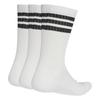 Adidas Essentials Cushion Crew Unisex Size M 3-Stripes Socks, Adult, White/Black/Black (UW730, JZ0532),