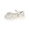 Girls' leather shoes with lights 2025 spring and autumn new children's bow rhinestone princess shoes baby girl soft sole single shoes tide