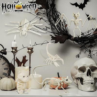 Spooky High-Skeleton Prop Halloween Decorations Dog Bat Frog Scorpion Theme for Haunted Houses Graveyard Scenes Parties