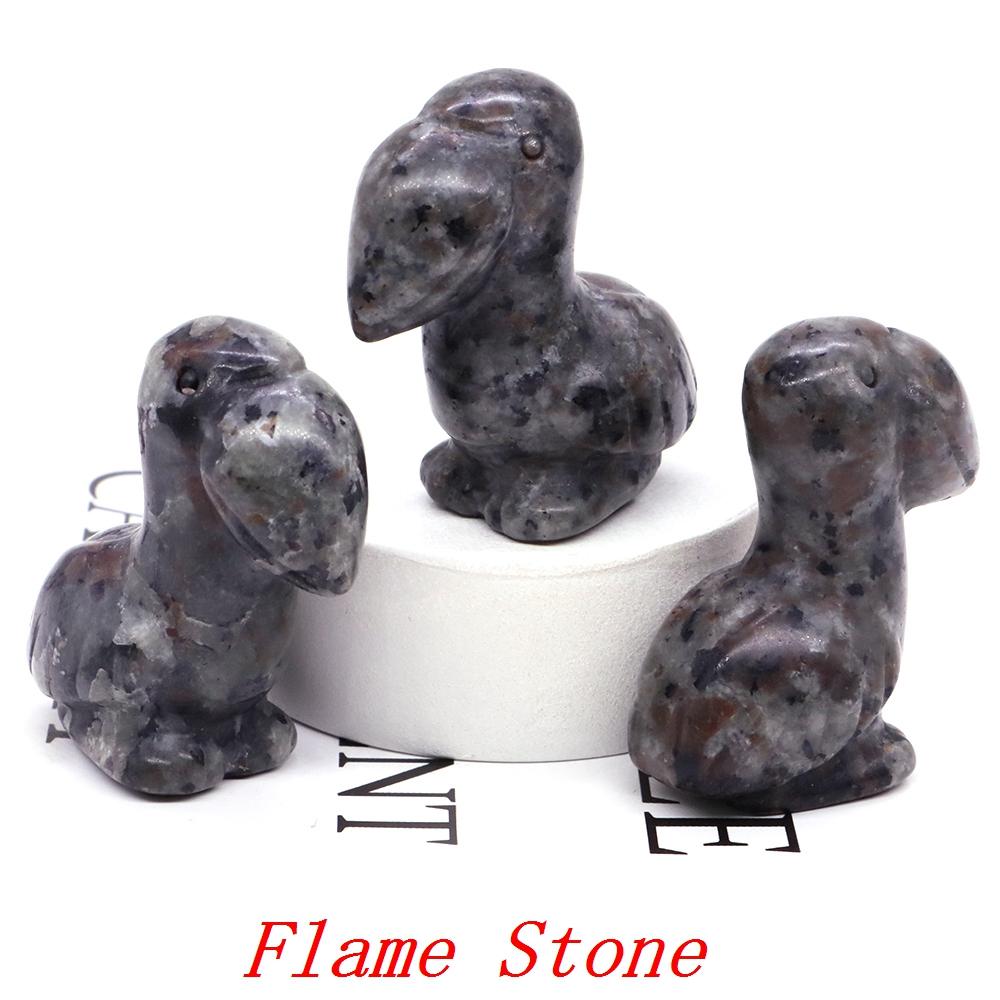 Hand Carved Healing Animal Figurine Toucans Statue Natural Stone Crystal Reiki Gemstone Craft Home Decoration Holiday Gifts 1.6"