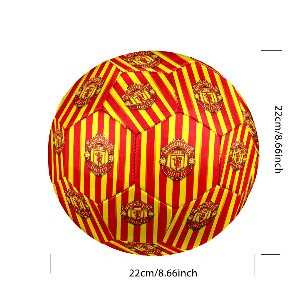 Manchester UnitedSoccer Ball Colorful All Ages Machine Stitched PVC Competition Ready Durable High-Bounce