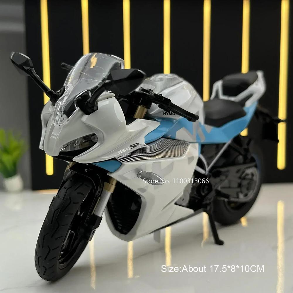 1:12 1199 Spring Breeze 250 SR Motorcycle Models Cars Alloy Diecast Toys Light Music Wheel Turned Motorcycles Vehicle Kids Gifts