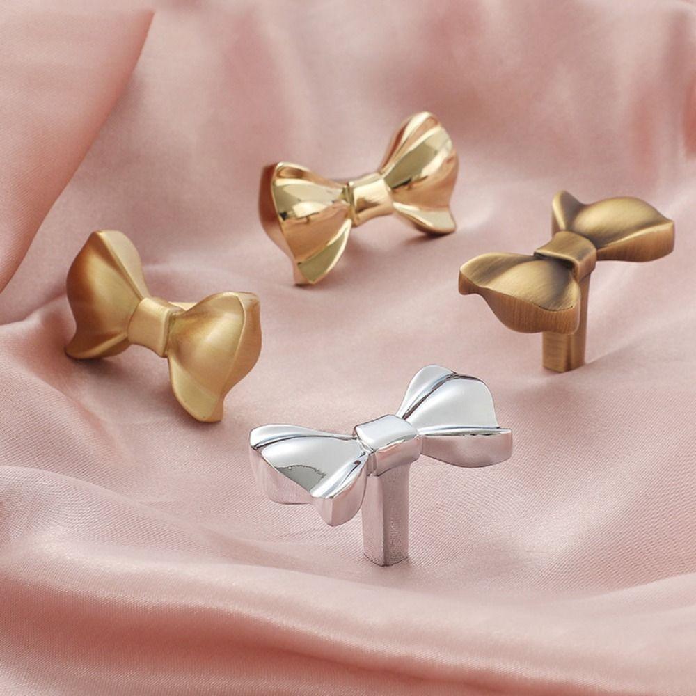 Retro Bow Tie Brass Handle Furniture Hardware Wardrobe Drawer Pulls Cabinet Door Knobs Furniture