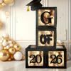 Runtowo 1set 2026 Black Graduation Balloon Box ,Graduation Party Decorations ,Class of 2026 Party Background Decor