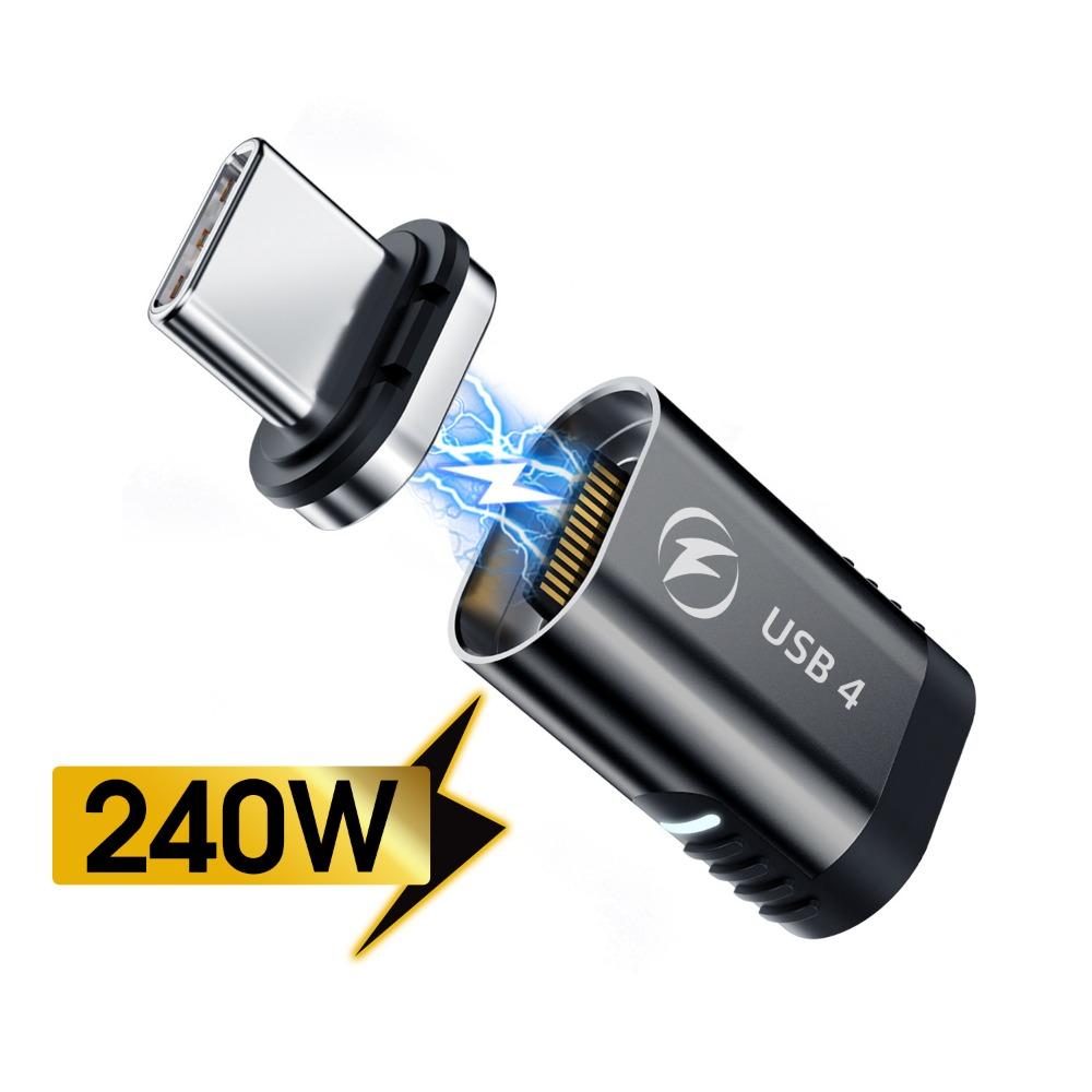 240W Type-C Converter 40Gbps USB4 Adapter High Quality USB C Magnetic Adapter  Mobile Phone