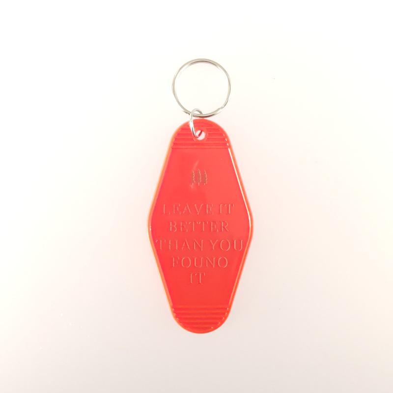 Vintage Acrylic Motel Room Keychain: Retro & Durable Design