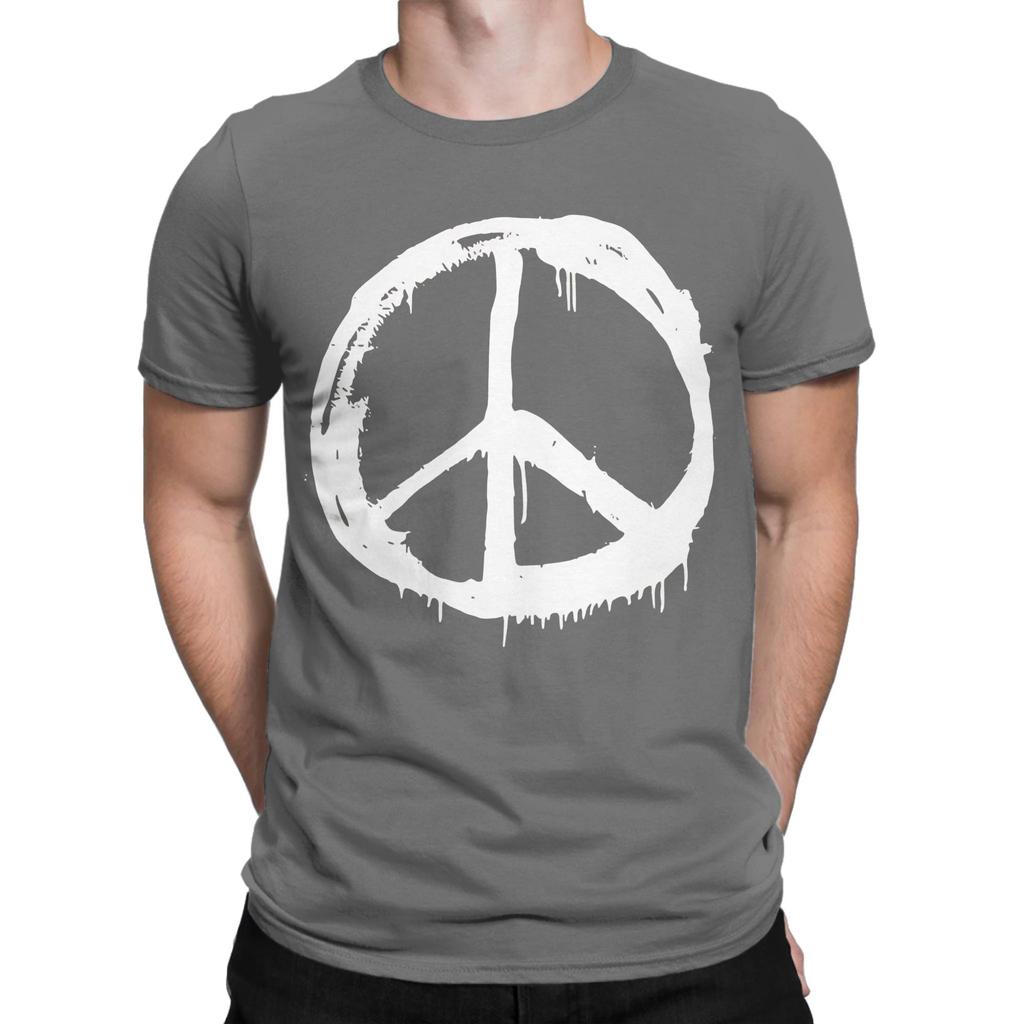 Classic Funny 100 Cotton Tshirt Peace Tops Tees For Unisex