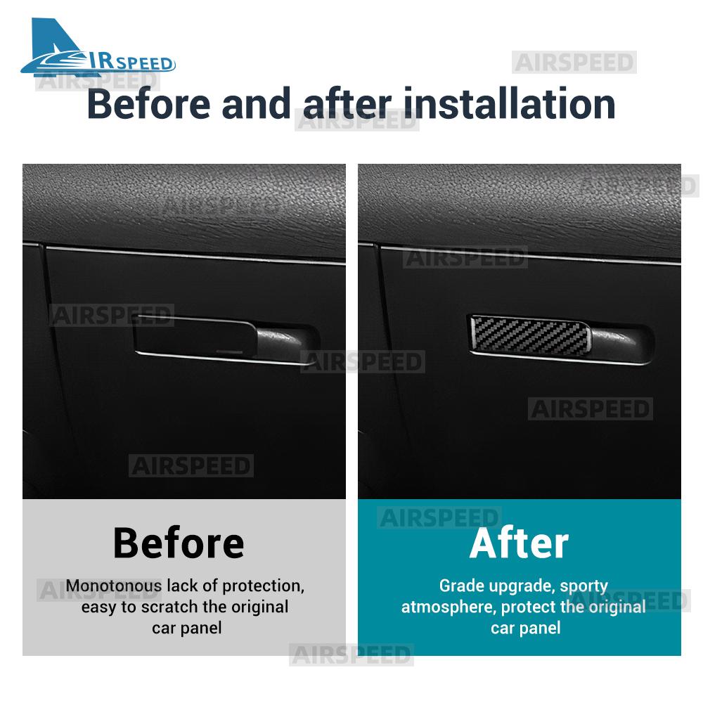 Echter Weicher Kohlefaser Zieraufkleber Für Mercedes Benz A CLA GLA Klasse W177 C118 H247 2020-2025 Beifahrer Ablagefach Schalter Innenraum