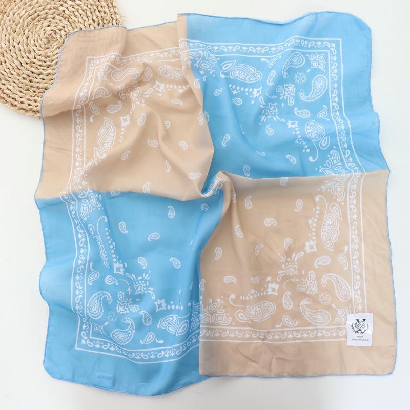 Paisley Square Scarf 100% Cotton Scarf Women  New Scarf Women's High Sense Series Neck Accessories Neck Band Decoration