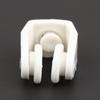 10Pcs Plastic Flexible Curtain Wheel Rollers Rail Hanging Hook Ring Slider