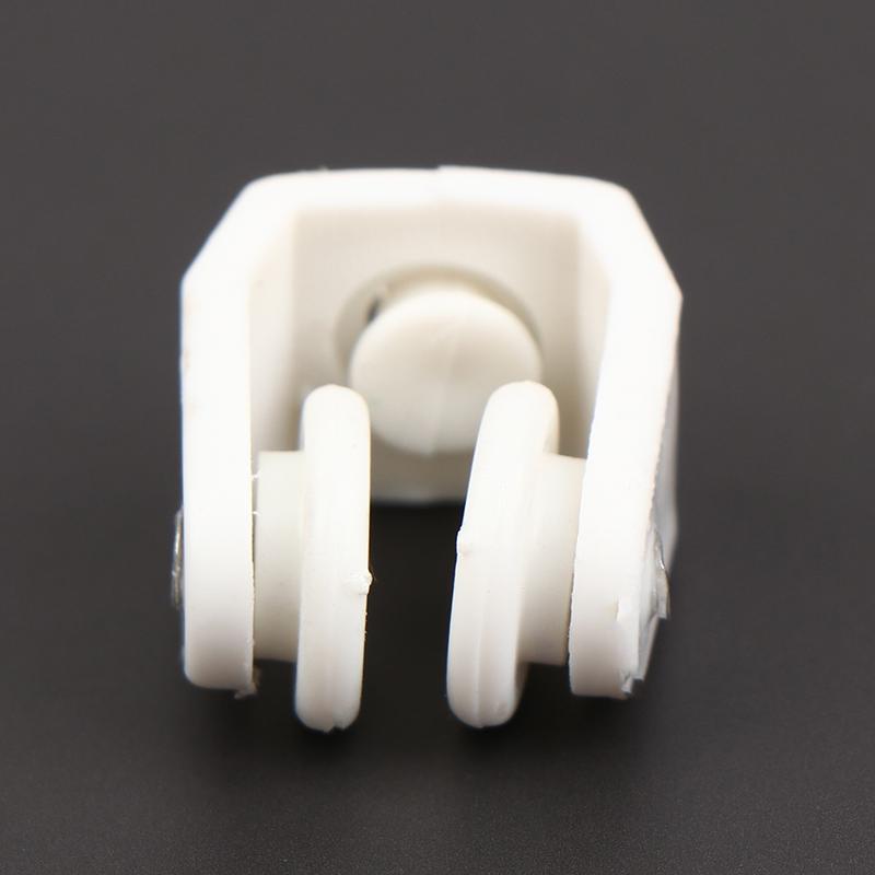 10Pcs Plastic Flexible Curtain Wheel Rollers Rail Hanging Hook Ring Slider