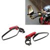 2PCS Motorcycle Rearview Mirror High Definition Clear View Aluminium Alloy Handlebar Side Mirrors for Motorbike