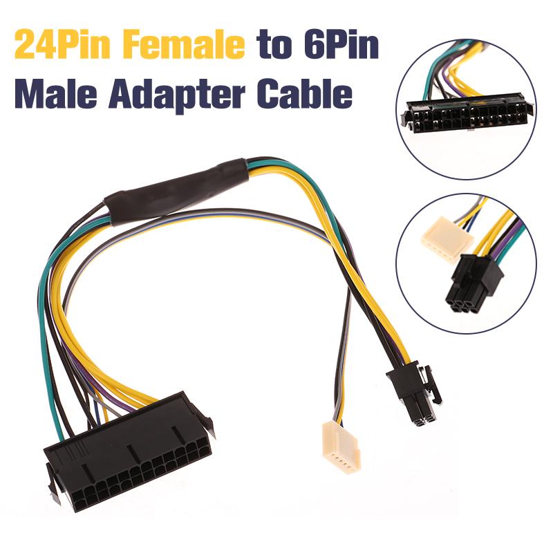 Adaptor Alimentare 24 Pini Femeie la 6 Pini Masculin Cablu Conector Pentru Hp Elite 8100 8200 8300 Atx