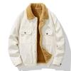 Men's Lapel Jacket Winter Warm Lamb Fleece Casual Jacket Fleece Thickened Work Jacket