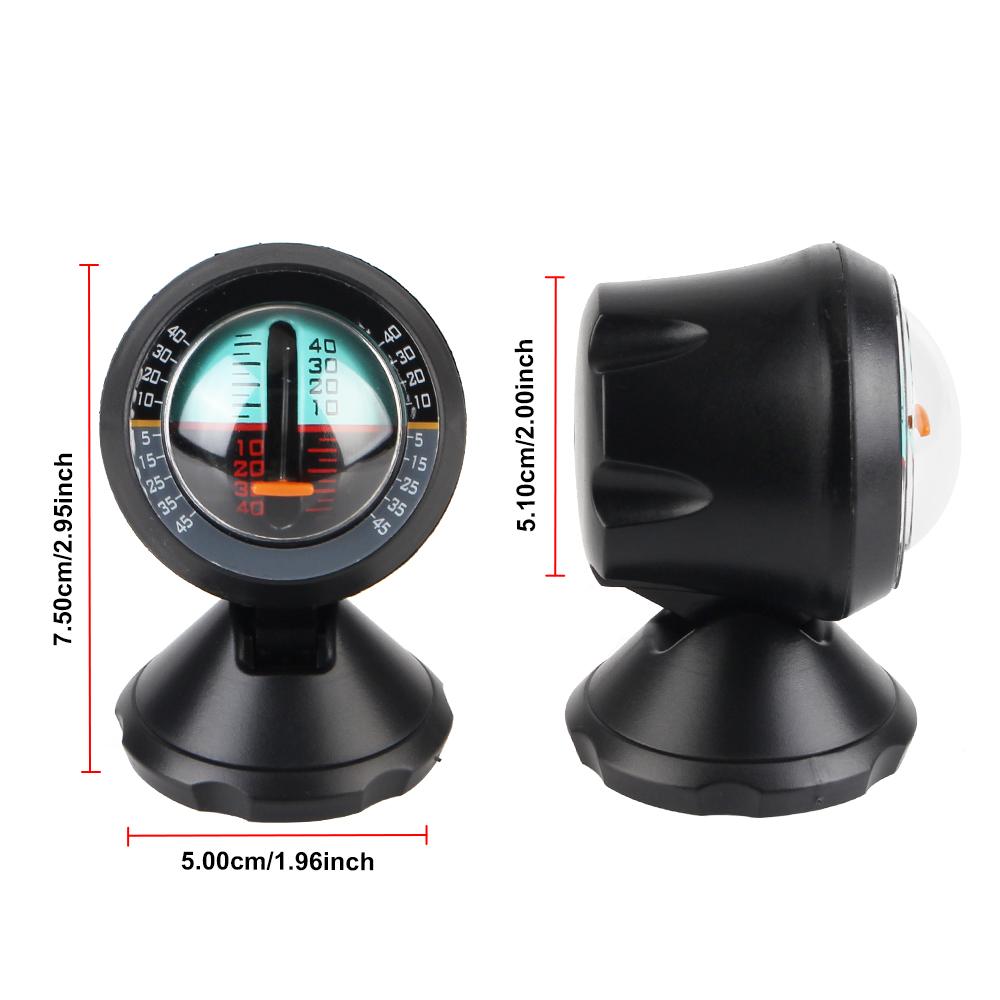 Bil Inclinometer Nivå Hellingmåler Dashbordpynt Gradient Balanseindikator Hellingmåler Bilnivå Hellingmåler Kjøretøy Gradiometer