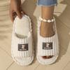 Pantofole Pelose Unisex a Punta Aperta, Ciabatte Calde e Morbide con Suola Spessa Antiscivolo per Uso Interno/Esterno e Casa