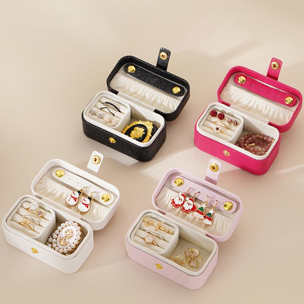 Travel Friendly Jewelry Organizers Box Versatile Jewelry Storage Case With Multiple Compartments For Organized Travel