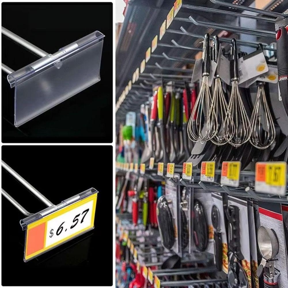 Transparent Supermarket Label Display PVC Plastic Retail Shelf Card Slot  Mall Shop