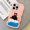 Case for iPhone 15 Plus 8 17 Air XR 12 16 Pro Max 14 13 11 Soft Phone Cover Cartoon Cat