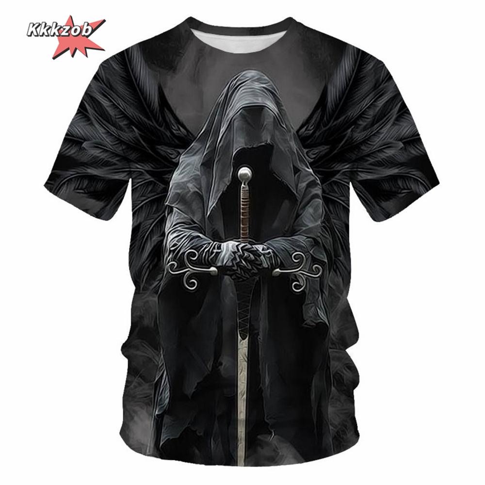 Skull Beer 3D Printed Gothic Horror Skull Men's Printed T-Shirt Party Street Casual T-Shirt Short Sleeve Round Neck Shirt Tops