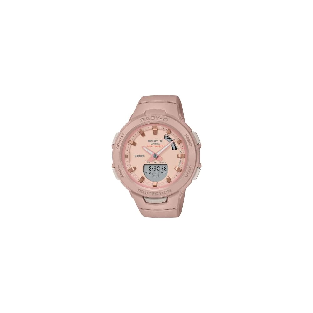 Женские часы Casio Baby-G Серия Smartphone Link BSA-B100CS-4A Розовый полимерный ремешок Водонепроницаемые