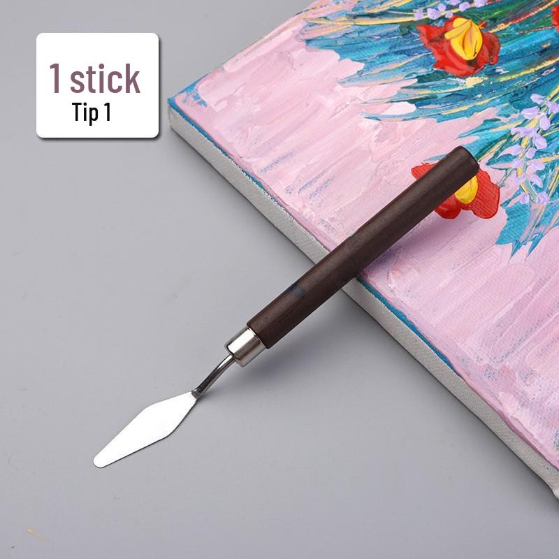 5-Piece Stainless Steel Palette Knife Set for Gouache and Oil Painting