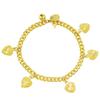 Foreign Trade Jewelry 24K Gold-plated Vacuum Electroplating Chain Bracelet Popular Style Heart Charm Bracelet
