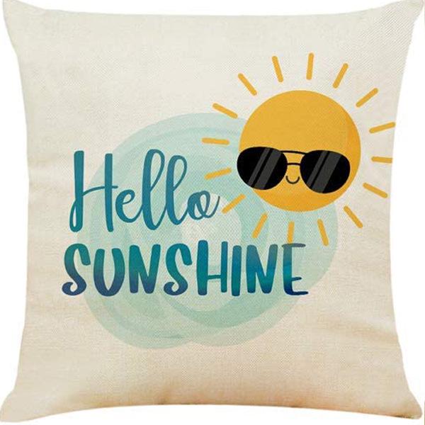 Nowa Nordycka Poszewka na Poduszkę z Lnu - Letni Nadruk Owocowy Poszewka na Poduszkę na Sofę