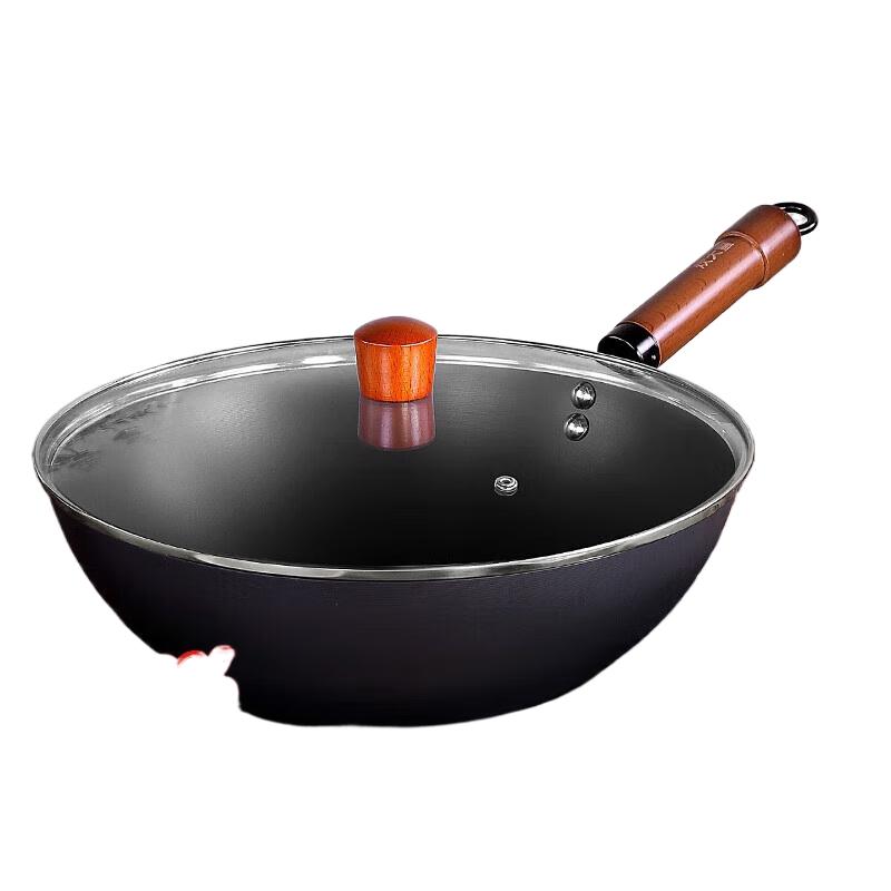 Chui Da Huang 30cm Flat-Bottom Non-Coated Iron Wok