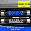 2 In 1 Car Digital Clock Auto Accessories LCD Temperature Air Vent Clip with Blue Backlight Auto Interior Accessories Coolant Temperature 4
