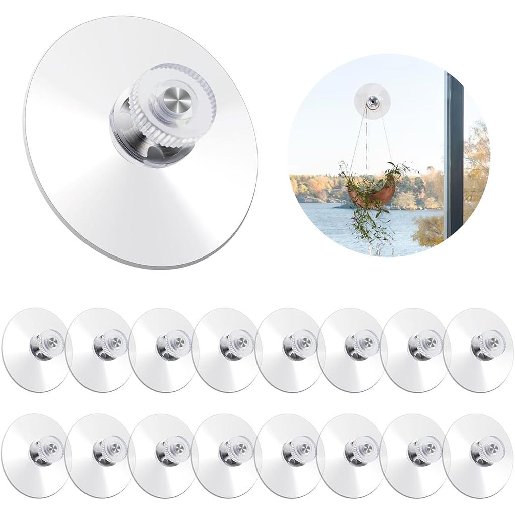Pastiglie in Plastica con Ventosa, Pastiglie Sottovuoto in PVC Trasparente, Supporto Adesivo Forte per Finestre, Bagni, Pareti in Vetro, Parasole per Auto