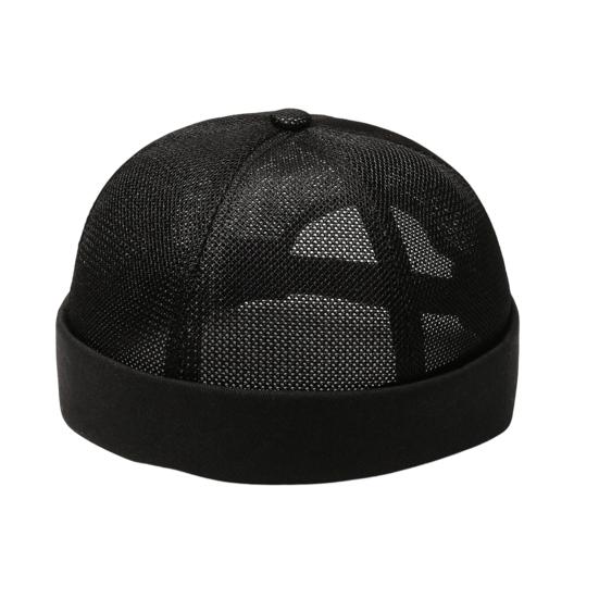 Brimless Melon Skin Hat, Elastic Edges 360 Degree Ventilation Summer Hat, Lightweight Breathable Mesh Cap for Men Women