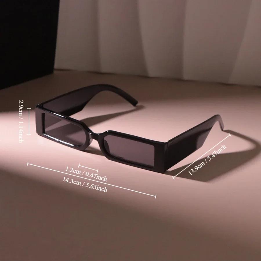 Occhiali da Sole Quadrati Vintage Donna Uomo Marca Designer Occhiali da Sole Femminile Maschile Retrò Moda Plastica Punk Specchio