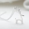 Charmant Collier Cerf - Style Coréen Mori Girl Pendentif Élan Chaîne Clavicule pour Cadeaux de Noël & Nouvel An.