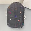 Creative Full Rhinestone Baseball Hat Cotton Sunshade Hat Casual Sunscreen Hat  Men