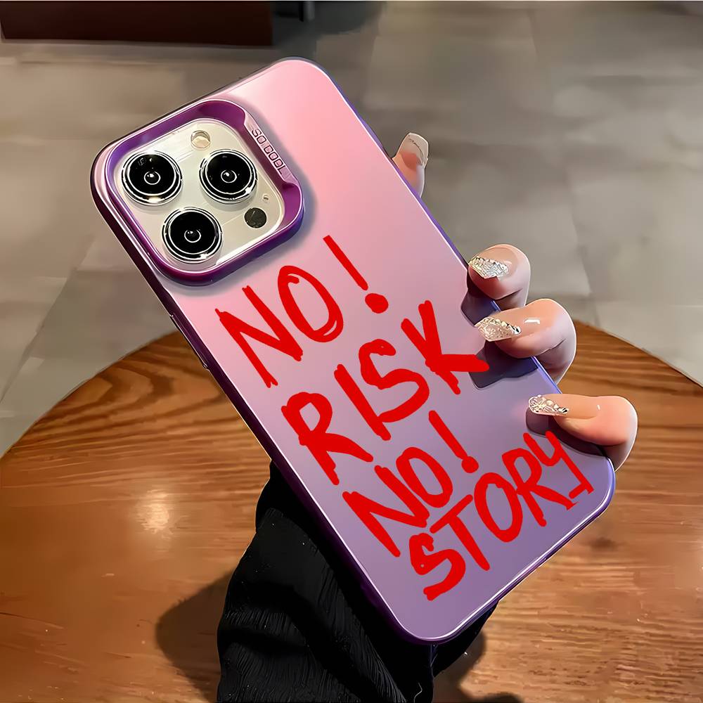 Cool Inspirational Slogan Aesthetic Frosted Case for iPhone 17 16 E 15 14 Plus 13 12 Mini 11 Pro Max Acrylic Silicone Hard Cover