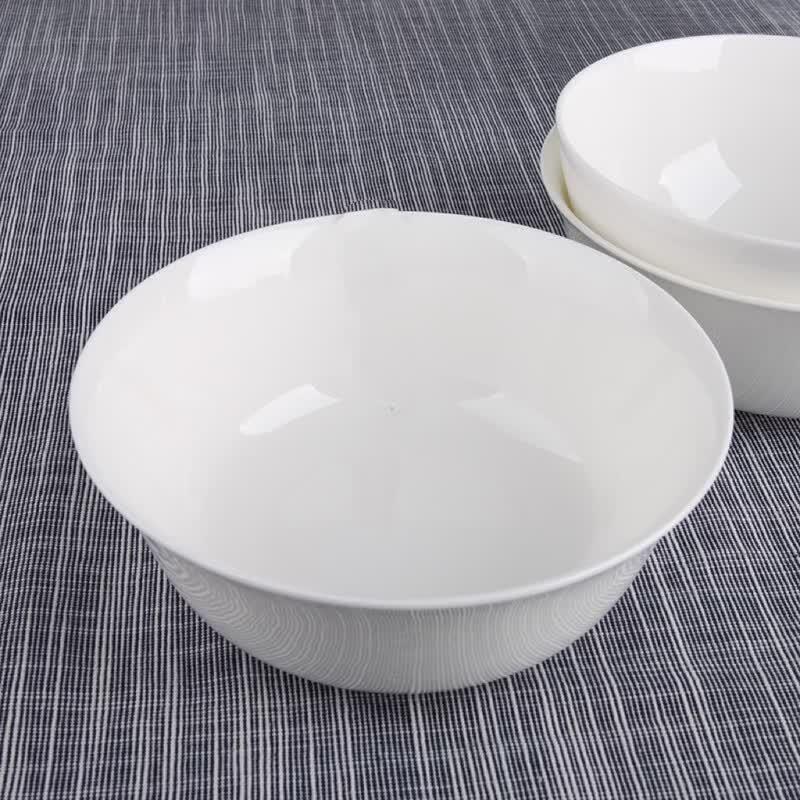 CHAHUA Pure White Ceramic Rice & Soup Bowl