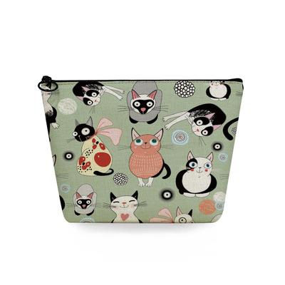 Damen Cartoon Katze Druck Kosmetiktasche Toilettenartikel Organizer Reise Aufbewahrungskoffer 6868
