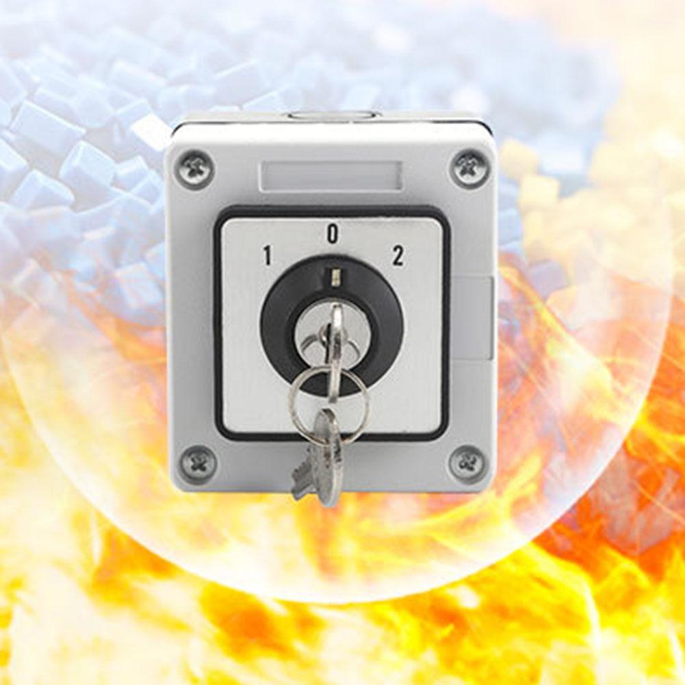 SZW26-20 20A Rotary Cam Changeover Switch 3-Gears 1-Section With Key Sealed Box For Power,Transportation,Mining And Automation