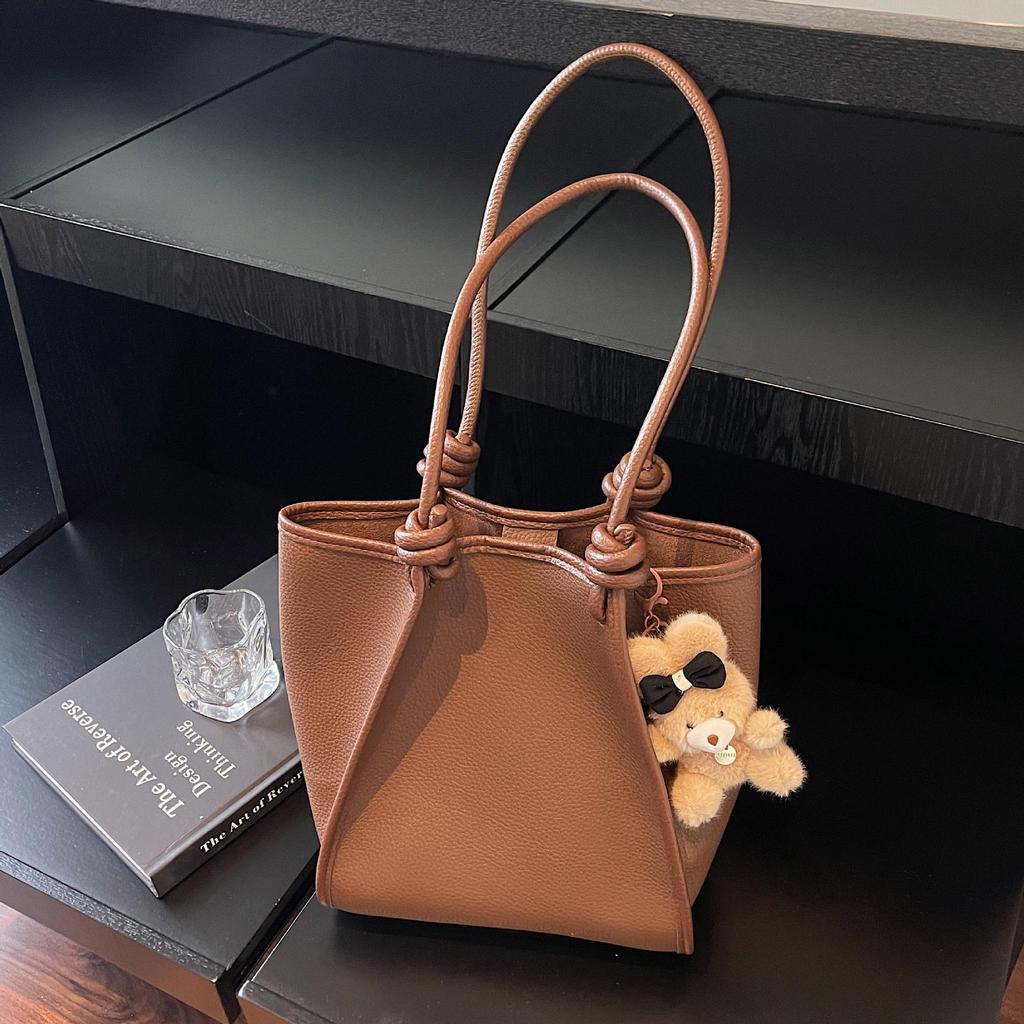 Koreańska Minimalistyczna Damska Torba na Ramię 2025 - Duża Pojemność Casualowa Torba Tote