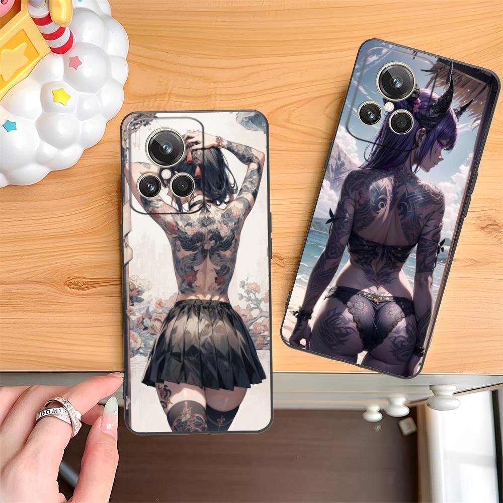 Fashion Tattoo Girl Mobile Phone Case for Realme GT 8 Neo Pro C75 73 71 C67 65 C55 53 C35 31 C20 15 Colorful Printing Cover