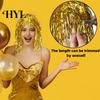 Party Accessory Foil Tinsel Wigs for Adults Fancy Dress Shiny Wig Glow Metallic Masquerade Disco Hat Photo Booth Prop Cosplay Supplies Long-Lasting