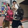Schoolbag Hong Kong Style Couple Backpack Male and Female Versatile Machine Head Trend Large Capacity College Student School Bag Personality Junior H